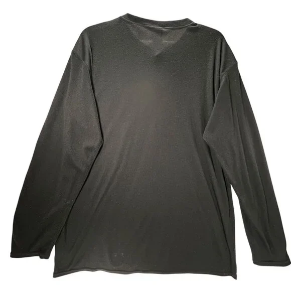 Vtg Patagonia Capilene Black Henley Shirt Snap Large Base Layer Long Sleeve USA - Picture 3 of 9